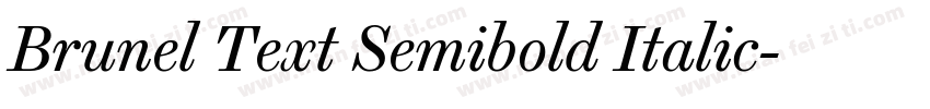 Brunel Text Semibold Italic字体转换